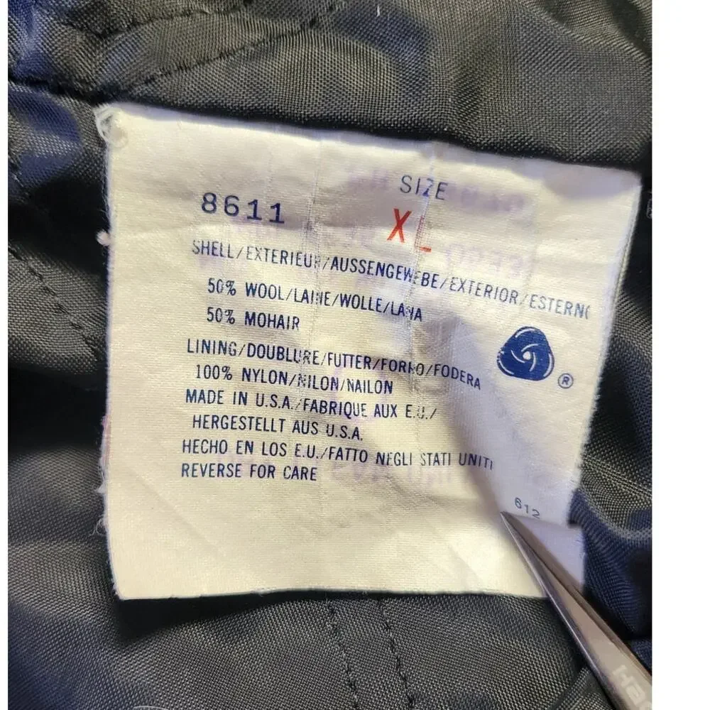 Vintage Woolrich Wool Mohair Red Tartan Plaid Bomber Jacket Coat USA Women XL - Picture 9 of 9